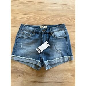 Trendy Distressed Denim Shorts